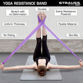 Strauss Yoga Resistance Band, (Multicolor) (Pack of 3) with Gym Ball